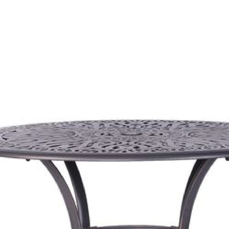 Benjara Metal Outdoor Bar Table Wayfair